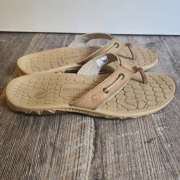 Women’s Sperry Top-Sider SON-R Pulse Thong Beige Sandals Womens Size 9 - Picture 2 of 10